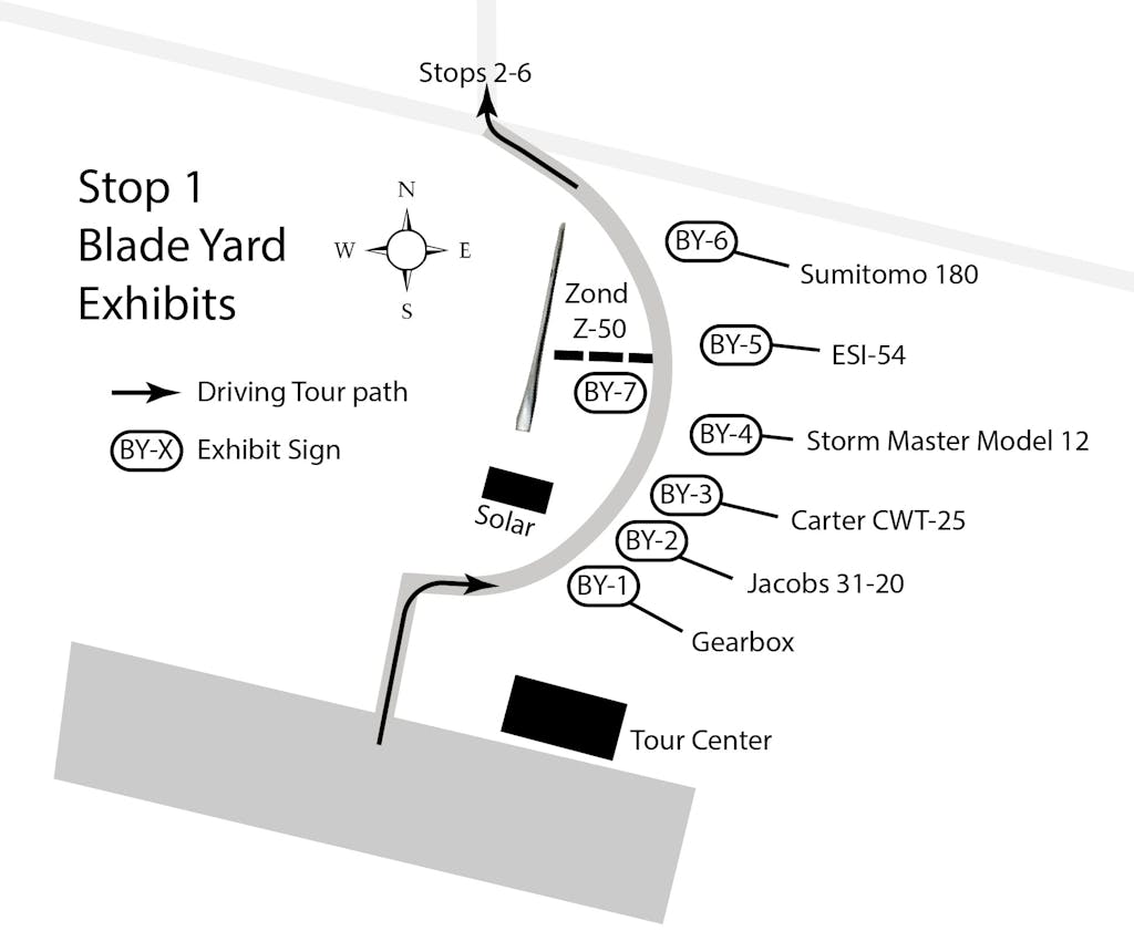 Map of Blade Yard Exhibits