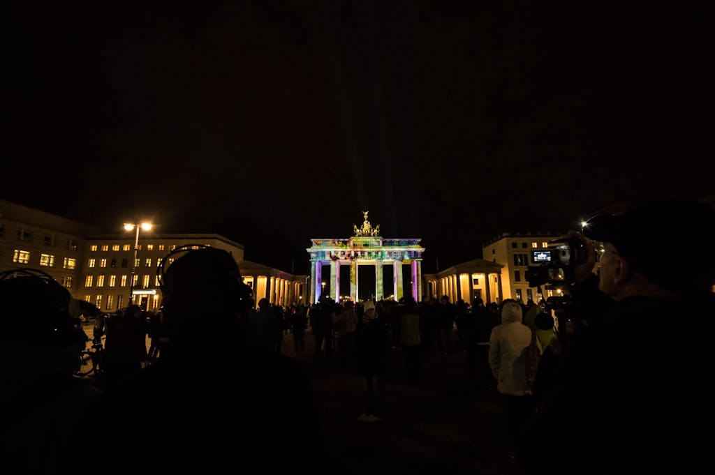 Das Brandenburger Tor am Pariser Platz im Rahmen de Festival of Lights 2016