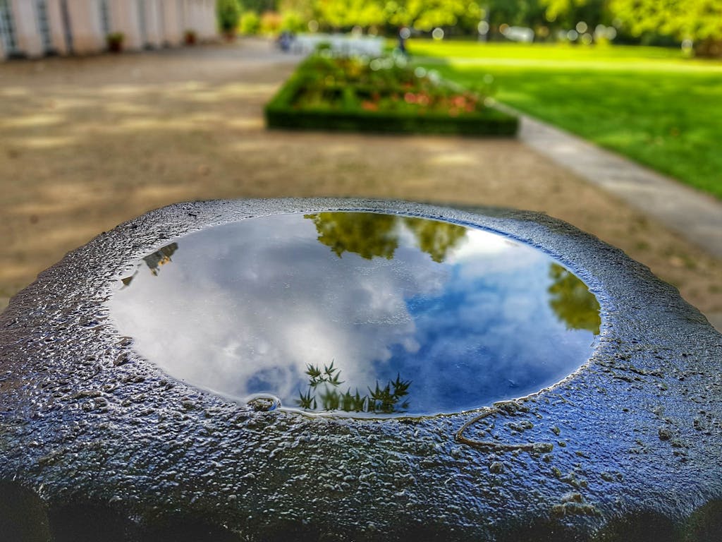 a fountain of water