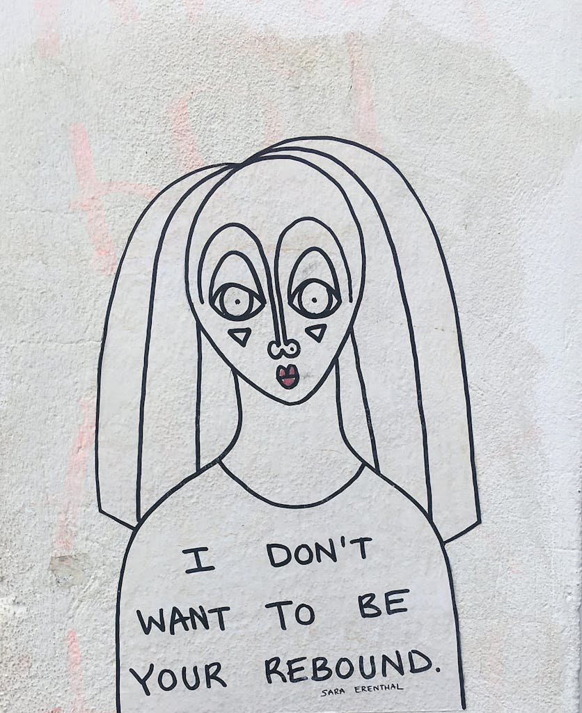 Street Art Athen "I don't want to be your rebound"