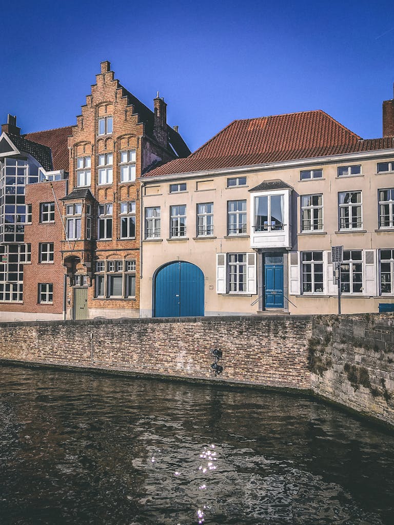 Buildings by a canal in Bruges