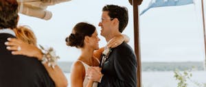Husband and Wife's first dance on the Yacht Polaris 