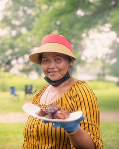 a person wearing a hat