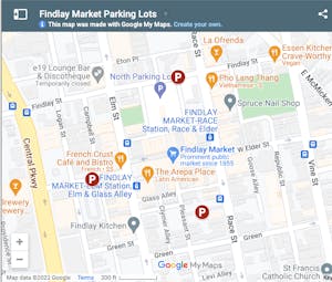 map of Findlay Market parking