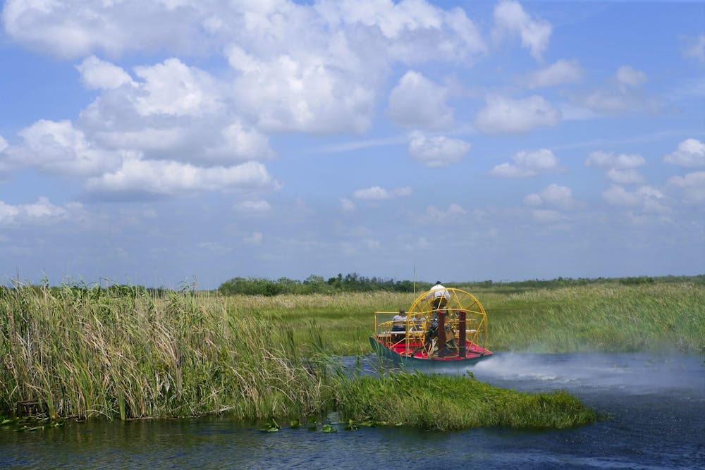 Airboat in Everglades Florida Big Cypress National Preserve