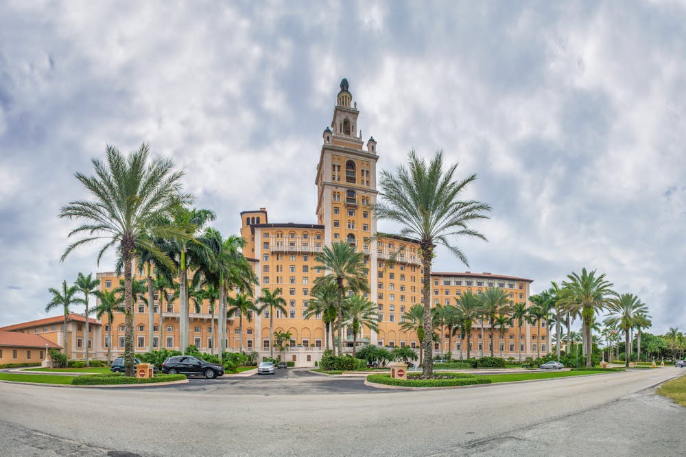 CORAL GABLES, FL - FEBRUARY 2016: Panoramic view of the Biltmore Hotel and Resort.