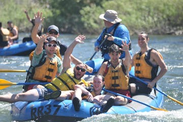friends on a washington whitewater rafting trip