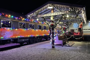 Holiday Christmas Lights Train at East Chattanooga Station