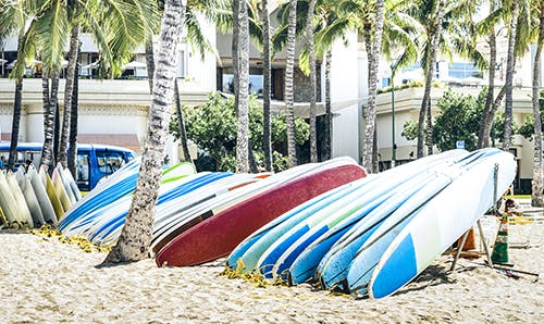 surfboards in Waikiki
