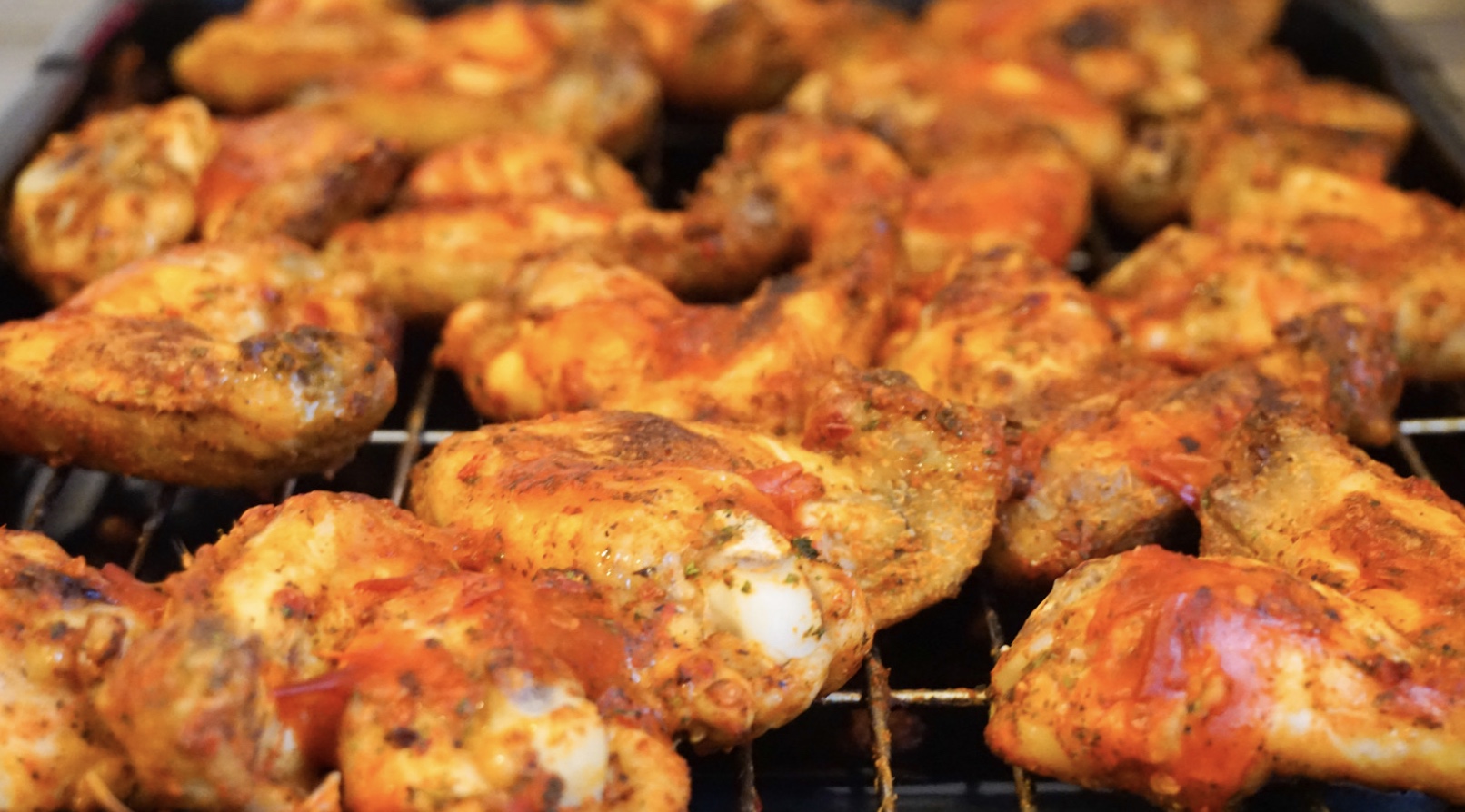 a close up of peri peri chicken 