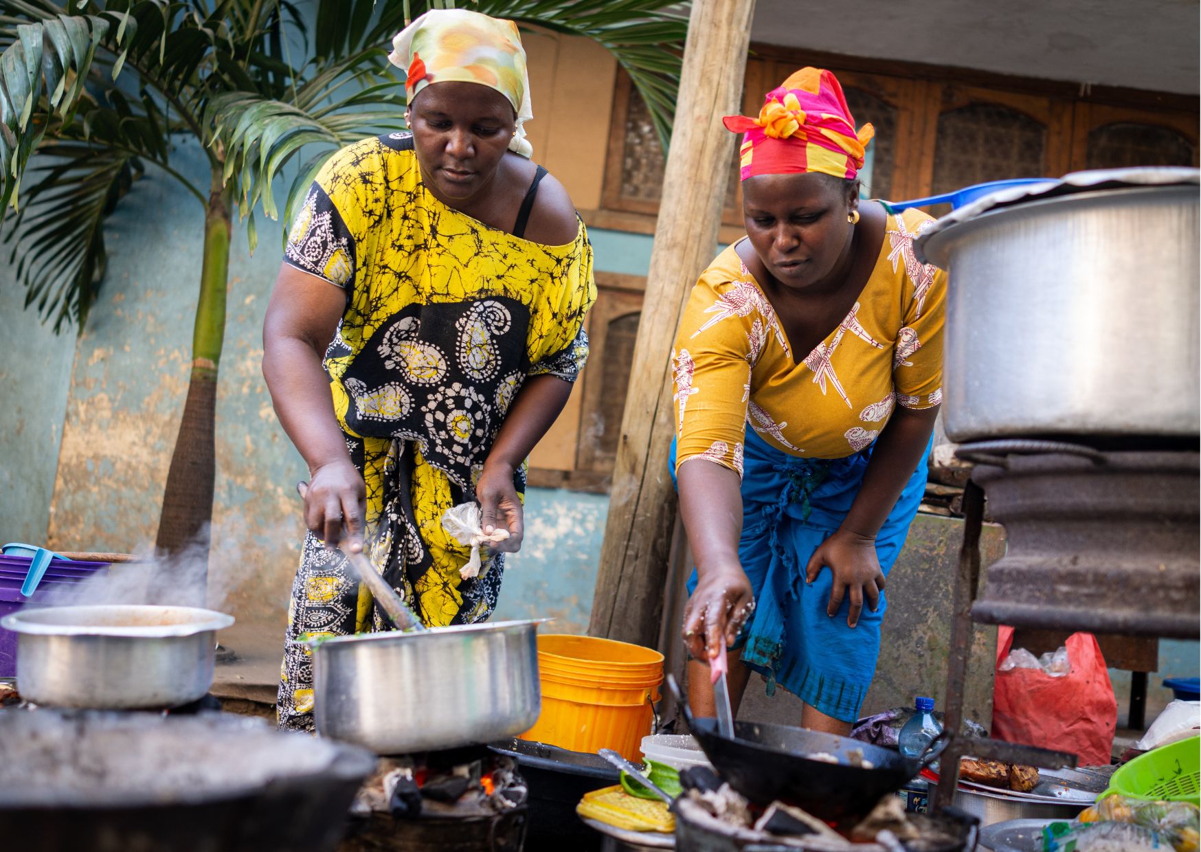 a plate of african calulu on a table