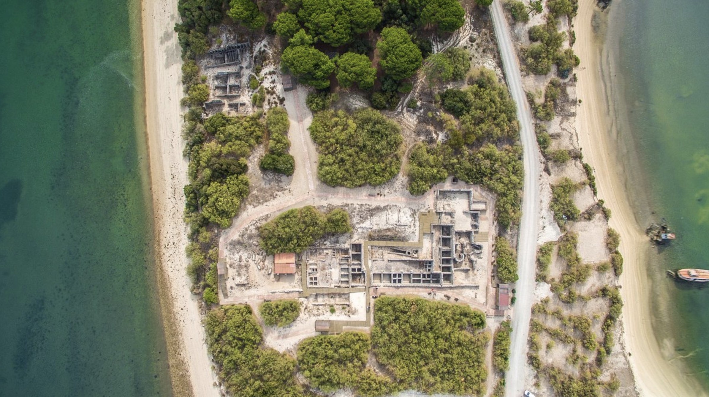 roman ruins view from above in Setubal.