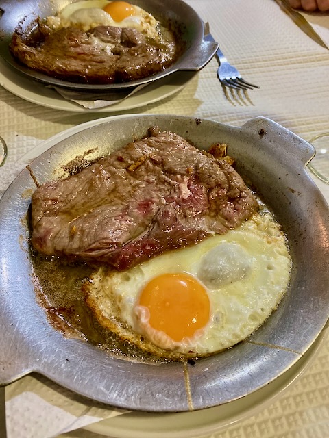 a plate of food on a table