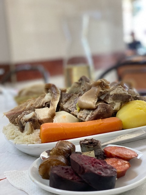 a plate of food on a table