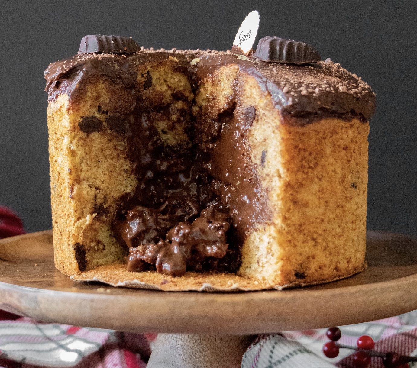 a piece of cake sitting on top of a table