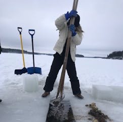 Ice Fishing for Oysters in PEI, Canada