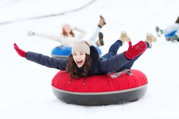 a person riding a snow board