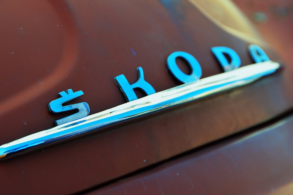 a Skoda car, a famous brand of cars made in Czechoslovakia