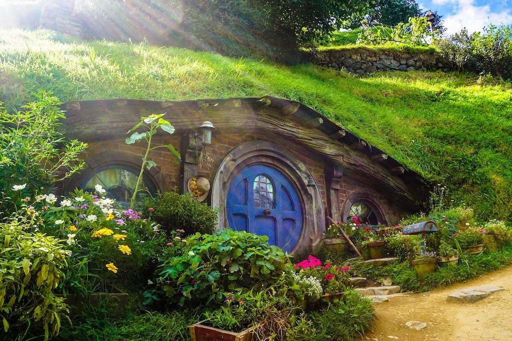 scene from a movie showing a hobbit dwelling