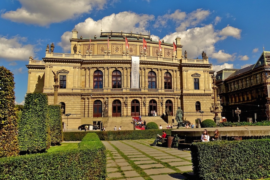 the concert hall Rudolfinum located in Prague's Old Town