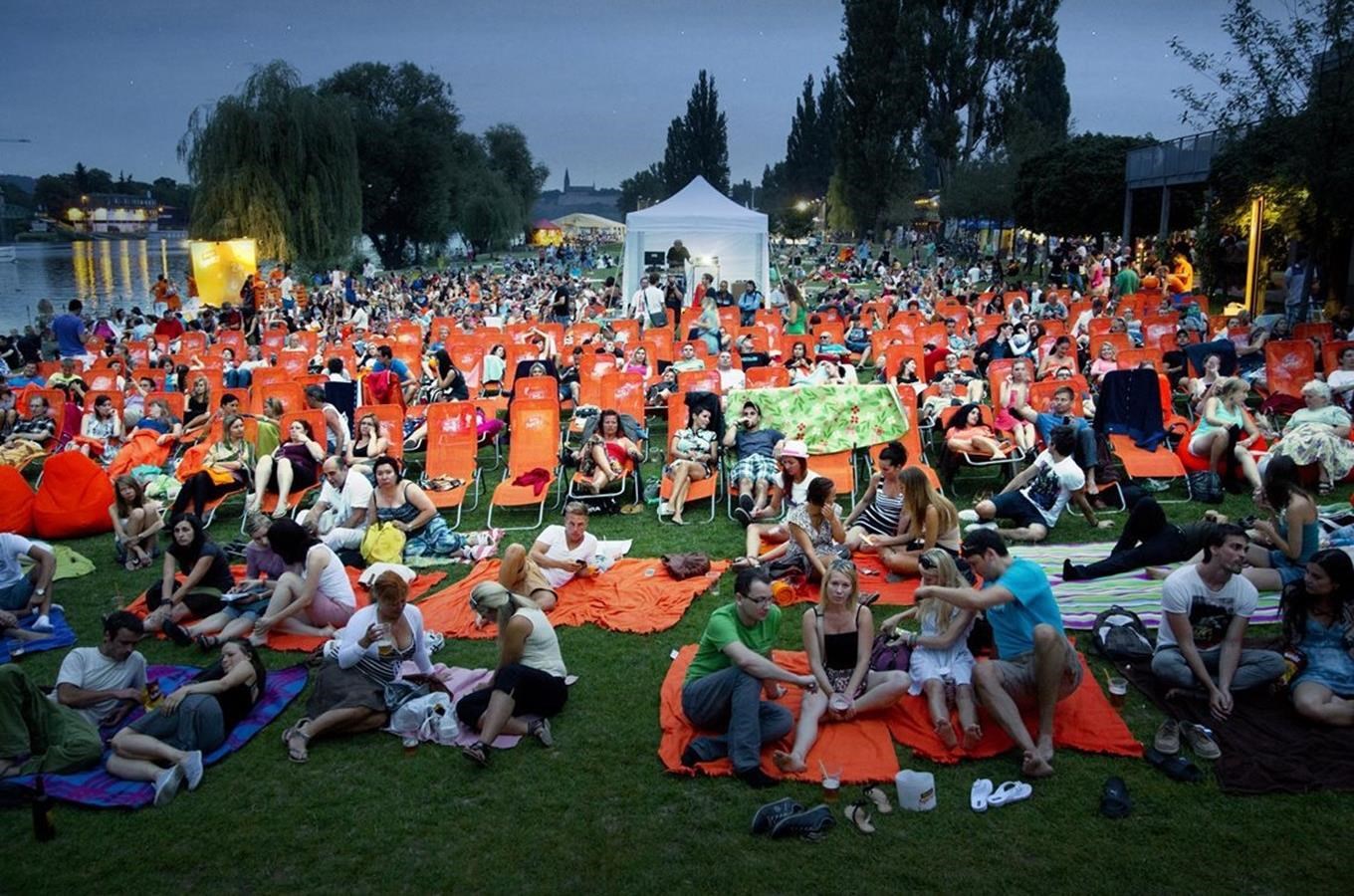 a group of people on a field