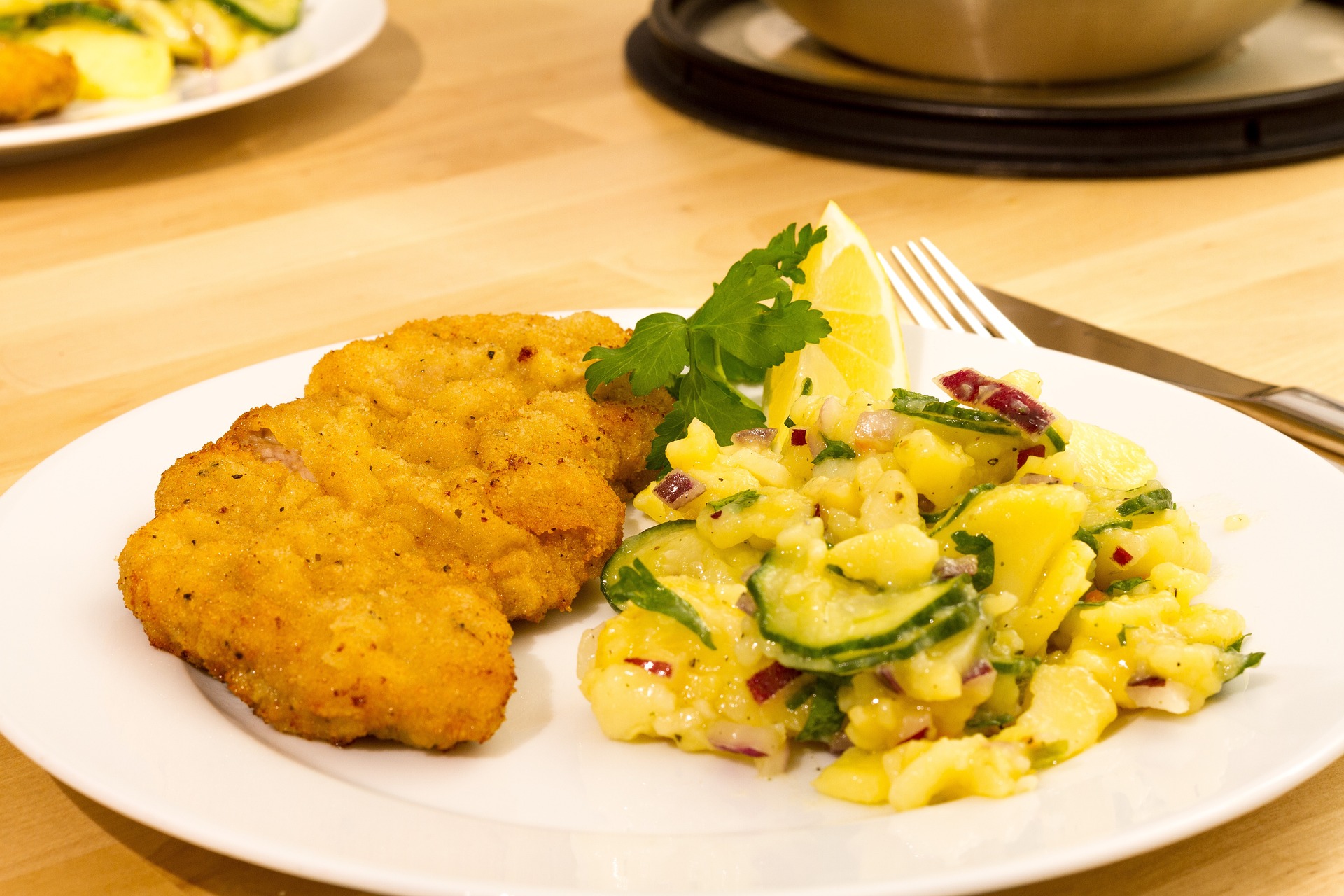 a plate of food on a table