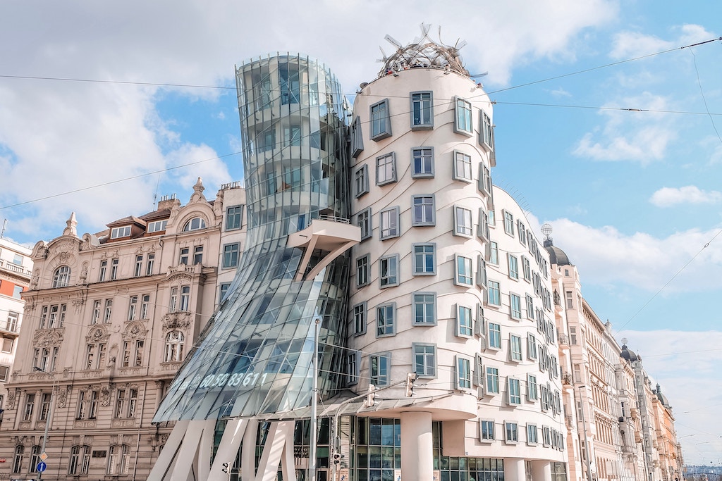 the so-called Dancing House of Prague, an architectonic gem of the city