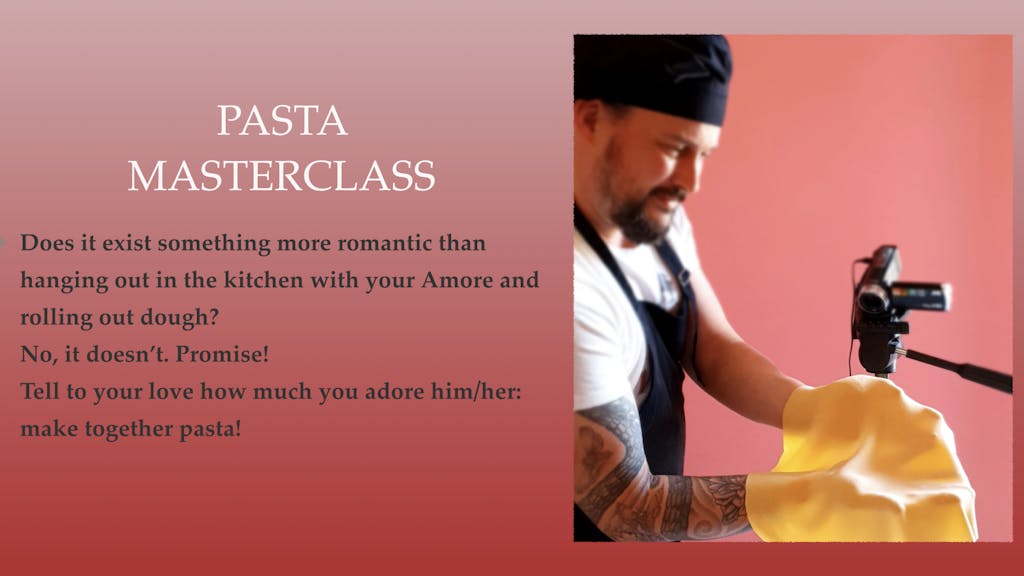 Pasta masterclass. Online cooking class