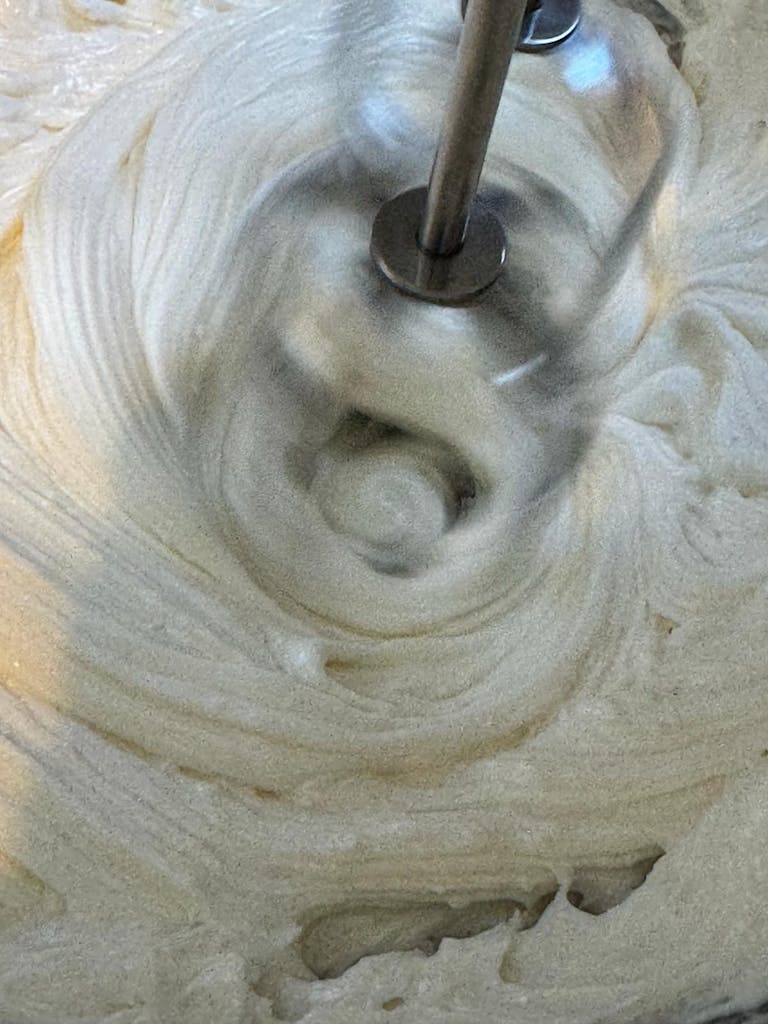 a close up of whipped cream