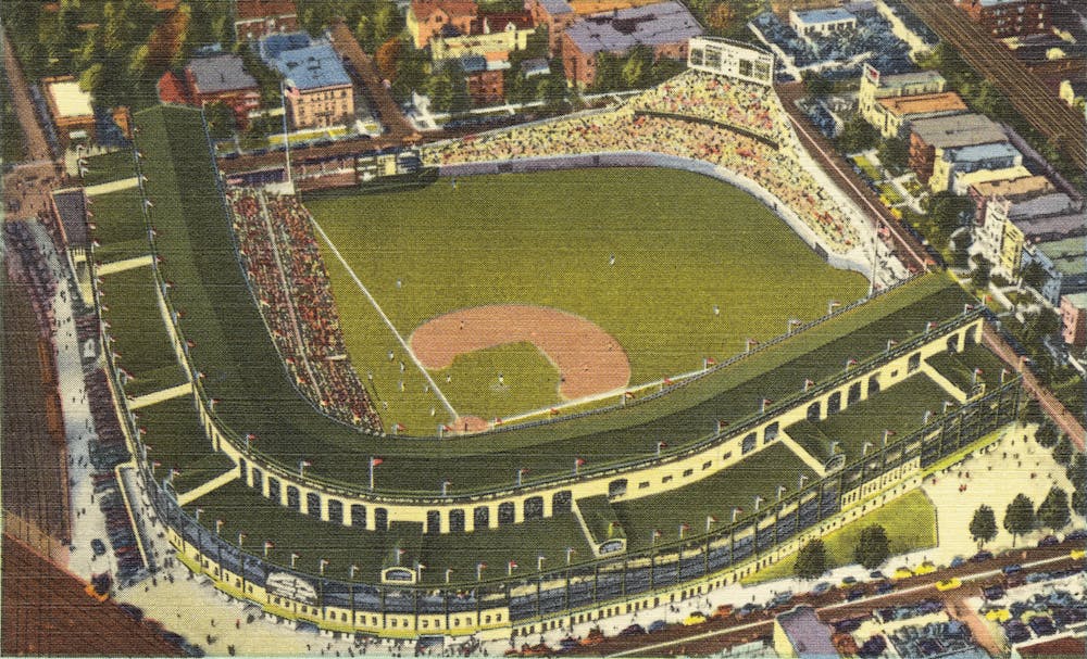 Wrigley Field, Chicago Baseball Stadium, Ivy Covered Wall