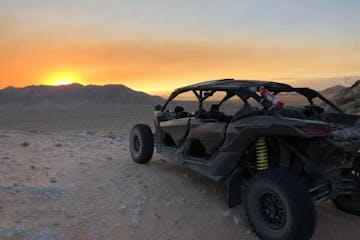 a car parked in the desert