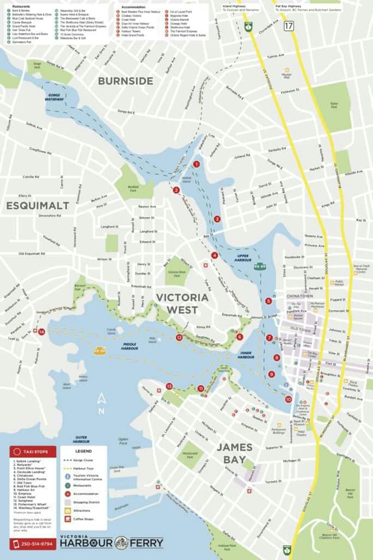 Map | Victoria Harbour Ferry