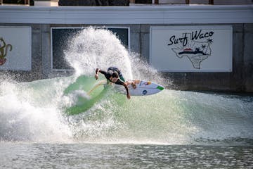 person surfing at waco surf