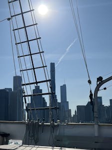 Views of the Chicago Skyline from the midship deck of Tall Ship Windy