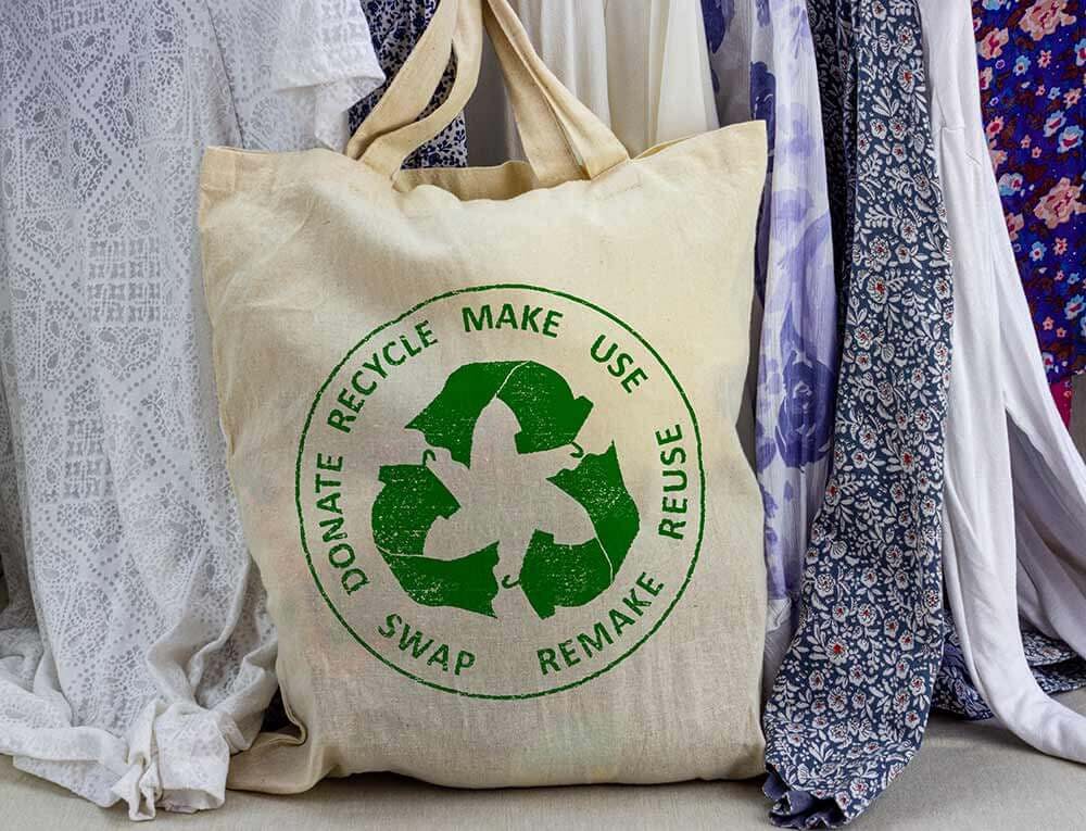 Reuse clothes to reduce crude oil usage