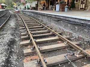 Track repairs at Llangollen Station
