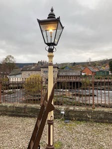 Heritage lamp fitted at Llangollen Station