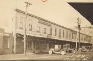 a vintage photo of an old building