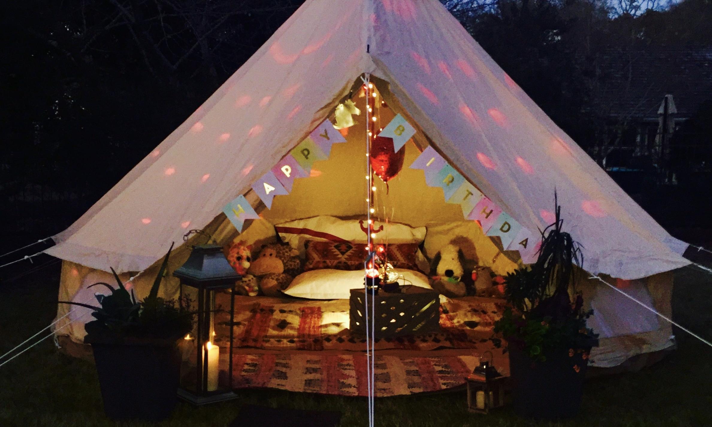 Glamping discount party rentals