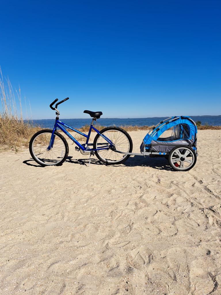 Beach chair bike discount caddy