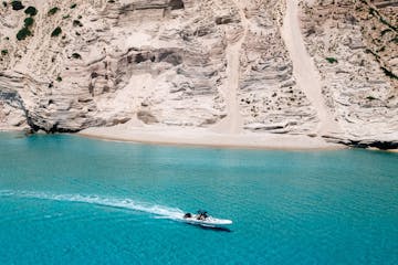 Motorboat cruise in Gerakas, South Milos
