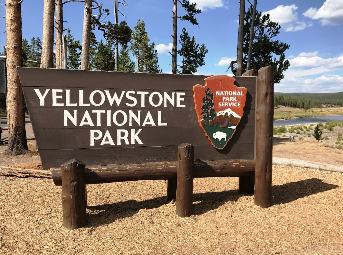 Yellowstone Sign at the South Entrance