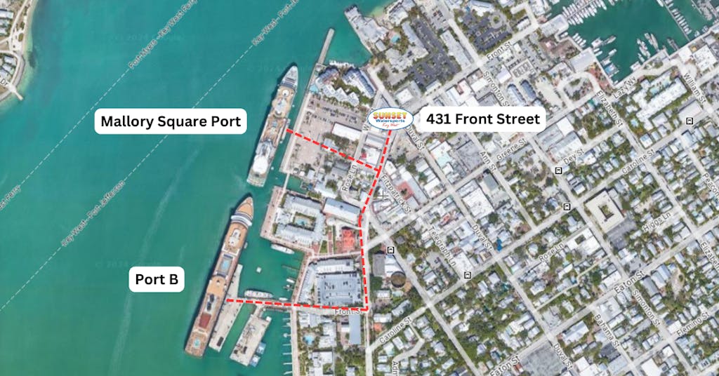 cruise ship map of key west guide