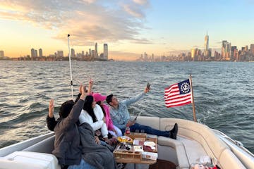 party on a private charter boat in nyc at night