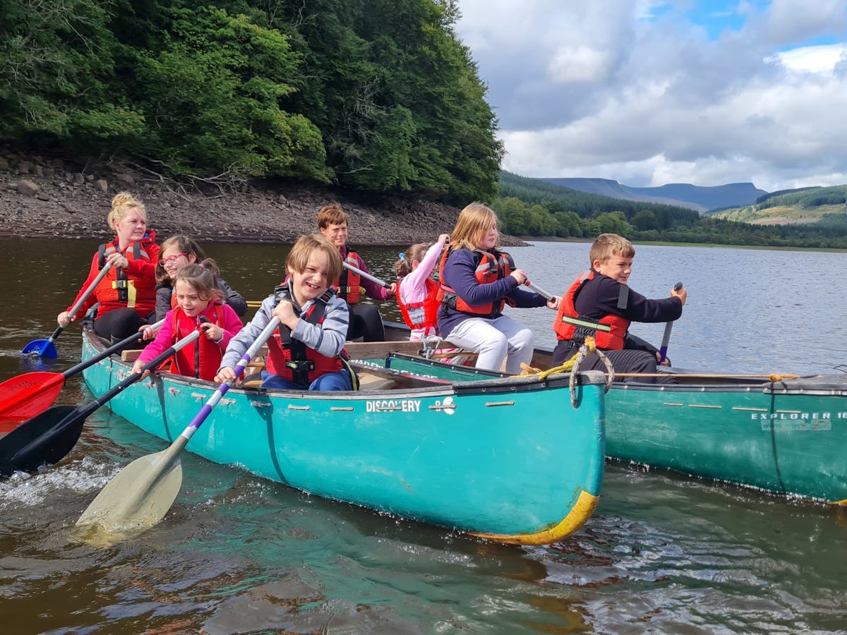Canoeing session for children