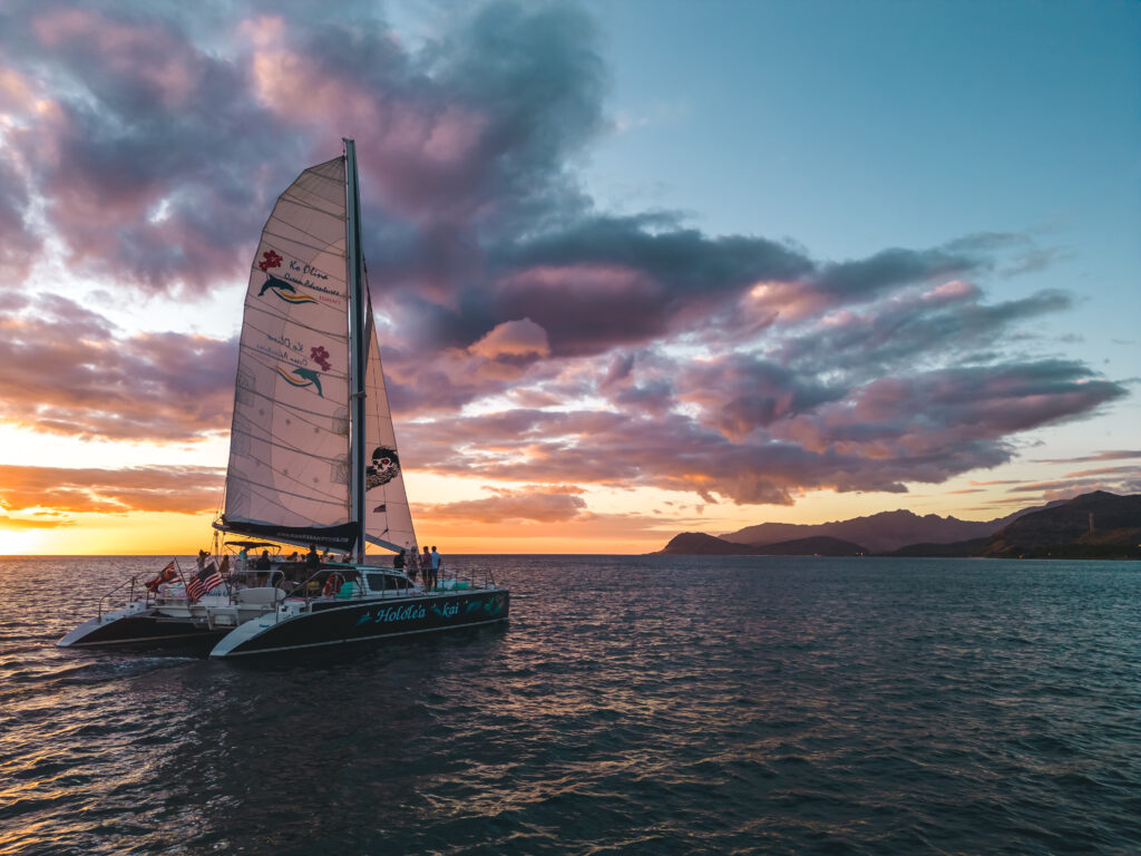 sunset catamaran cruise