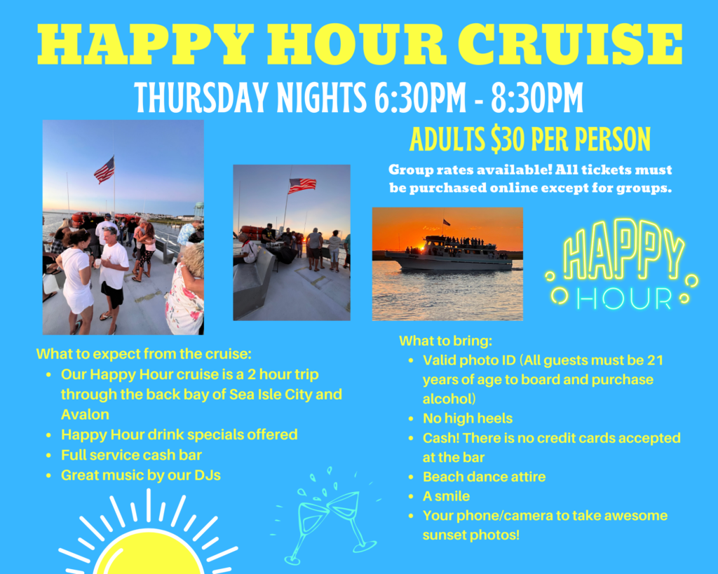 happy hour boat tours