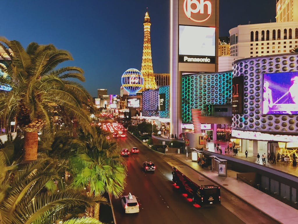 Las Vegas street at night