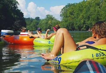 Tubing the French Broad River Montford, Asheville