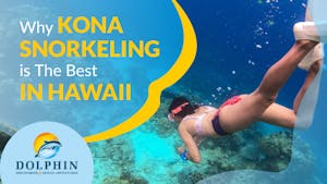 woman snorkeling in Kona